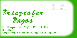 krisztofer magos business card
